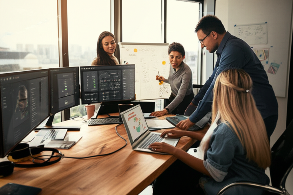 Our team at work